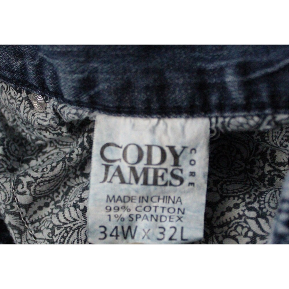 Cody James Jeans Mens Size 34 x 32 Blue Denim Straight Leg Western Cowboy Rodeo - Picture 7 of 8